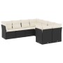 Set de sofás de jardín 8 piezas y cojines ratán sintético negro de , Conjuntos de jardín - Ref: Foro24-3218586, Precio: 447,3...