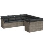 Set de sofás de jardín 8 pzas y cojines ratán sintético gris de , Conjuntos de jardín - Ref: Foro24-3218590, Precio: 473,64 €...