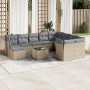 Set de sofás de jardín 11pzas con cojines ratán sintético beige de , Conjuntos de jardín - Ref: Foro24-3218599, Precio: 613,4...