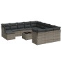 Set sofás de jardín con cojines 13 piezas ratán sintético gris de , Conjuntos de jardín - Ref: Foro24-3218640, Precio: 780,55...