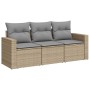 Juego de sofás de jardín con cojines beige 3 pzas ratán PE de , Conjuntos de jardín - Ref: Foro24-3218649, Precio: 206,09 €, ...