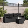 Set de muebles de jardín 5 pzas y cojines ratán sintético negro de , Conjuntos de jardín - Ref: Foro24-3218675, Precio: 304,7...