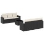 Set de comedor de jardín 7 pzas y cojines ratán sintético negro de , Conjuntos de jardín - Ref: Foro24-3218696, Precio: 426,2...