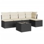 Set de sofás de jardín 6 piezas y cojines ratán sintético negro de , Conjuntos de jardín - Ref: Foro24-3217526, Precio: 289,9...