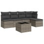 Set de muebles de jardín 6 pzas y cojines ratán sintético gris de , Conjuntos de jardín - Ref: Foro24-3217530, Precio: 318,25...
