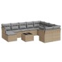 Set de sofás de jardín 11pzas con cojines ratán sintético beige de , Conjuntos de jardín - Ref: Foro24-3250438, Precio: 704,6...