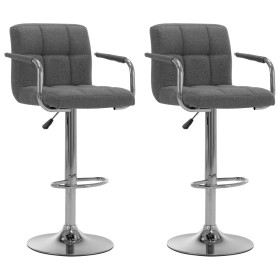 Taburetes de barra de cocina 2 unidades tela gris claro de vidaXL, Taburetes de cocina - Ref: Foro24-283419, Precio: 139,69 €...