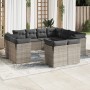 Set de sofás de jardín 11 pzas y cojines ratán sintético gris de , Conjuntos de jardín - Ref: Foro24-3218510, Precio: 726,77 ...
