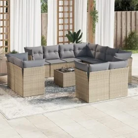 Set de sofás de jardín 12 pzas y cojines ratán sintético marrón de , Conjuntos de jardín - Ref: Foro24-3218519, Precio: 794,9...