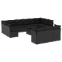 Set sofás de jardín 14 pzas con cojines ratán sintético negro de , Conjuntos de jardín - Ref: Foro24-3218455, Precio: 884,62 ...