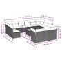 Set sofás de jardín 14 pzas con cojines ratán sintético negro de , Conjuntos de jardín - Ref: Foro24-3218455, Precio: 884,62 ...