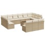 Set sofás de jardín 14 pzas con cojines ratán sintético beige de , Conjuntos de jardín - Ref: Foro24-3218398, Precio: 868,65 ...