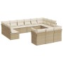 Set sofás de jardín con cojines 13 pzas ratán sintético beige de , Conjuntos de jardín - Ref: Foro24-3218448, Precio: 862,22 ...