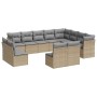 Set de sofás de jardín 12 pzas y cojines ratán sintético marrón de , Conjuntos de jardín - Ref: Foro24-3218469, Precio: 723,2...