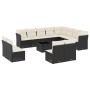 Set de sofás de jardín y cojines 13 pzas ratán sintético negro de , Conjuntos de jardín - Ref: Foro24-3218476, Precio: 716,57...