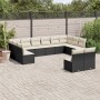 Set de sofás de jardín 12 piezas cojines ratán sintético negro de , Conjuntos de jardín - Ref: Foro24-3218366, Precio: 602,63...