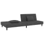 Sofá cama de 2 plazas con dos almohadas terciopelo gris oscuro de , Sofás - Ref: Foro24-375911, Precio: 246,96 €, Descuento: %