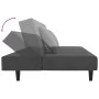 Sofá cama de 2 plazas con dos almohadas terciopelo gris oscuro de , Sofás - Ref: Foro24-375911, Precio: 246,96 €, Descuento: %
