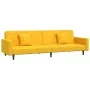 Sofá cama de 2 plazas con dos almohadas terciopelo amarillo de , Sofás - Ref: Foro24-375924, Precio: 272,86 €, Descuento: %