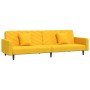 Sofá cama de 2 plazas con dos almohadas terciopelo amarillo de , Sofás - Ref: Foro24-375924, Precio: 277,65 €, Descuento: %