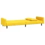 Sofá cama de 2 plazas con dos almohadas terciopelo amarillo de , Sofás - Ref: Foro24-375924, Precio: 272,86 €, Descuento: %