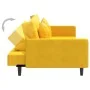 Sofá cama de 2 plazas con dos almohadas terciopelo amarillo de , Sofás - Ref: Foro24-375924, Precio: 272,86 €, Descuento: %
