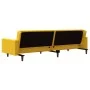 Sofá cama de 2 plazas con dos almohadas terciopelo amarillo de , Sofás - Ref: Foro24-375924, Precio: 272,86 €, Descuento: %