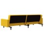Sofá cama de 2 plazas con dos almohadas terciopelo amarillo de , Sofás - Ref: Foro24-375924, Precio: 277,65 €, Descuento: %