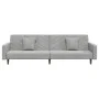 Sofá cama de 2 plazas con dos almohadas terciopelo gris claro de , Sofás - Ref: Foro24-375918, Precio: 258,36 €, Descuento: %