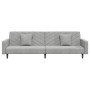 Sofá cama de 2 plazas con dos almohadas terciopelo gris claro de , Sofás - Ref: Foro24-375918, Precio: 271,84 €, Descuento: %