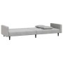 Sofá cama de 2 plazas con dos almohadas terciopelo gris claro de , Sofás - Ref: Foro24-375918, Precio: 271,84 €, Descuento: %
