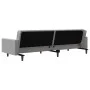 Sofá cama de 2 plazas con dos almohadas terciopelo gris claro de , Sofás - Ref: Foro24-375918, Precio: 258,36 €, Descuento: %