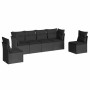 Set de sofás de jardín 6 piezas y cojines ratán sintético negro de , Conjuntos de jardín - Ref: Foro24-3217365, Precio: 368,2...