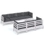 Muebles de jardín 8 pzas con cojines madera maciza de pino de , Conjuntos de jardín - Ref: Foro24-3096161, Precio: 750,76 €, ...