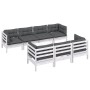 Muebles de jardín 8 pzas con cojines madera maciza de pino de , Conjuntos de jardín - Ref: Foro24-3096161, Precio: 750,76 €, ...