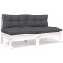 Muebles de jardín 8 pzas con cojines madera maciza de pino de , Conjuntos de jardín - Ref: Foro24-3096161, Precio: 750,76 €, ...