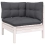 Muebles de jardín 5 pzas con cojines blanco madera de pino de , Conjuntos de jardín - Ref: Foro24-3096383, Precio: 468,08 €, ...