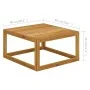 Reposapiés madera maciza de acacia con cojín gris oscuro de , Sofás modulares de exterior - Ref: Foro24-318557, Precio: 90,83...