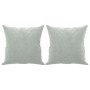 Sofá de 2 plazas con cojines terciopelo gris claro 140 cm de , Sofás - Ref: Foro24-3200945, Precio: 233,84 €, Descuento: %