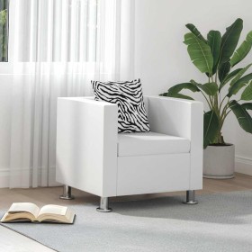 Sillón de cuero sintético blanco en Sillones | Comprar online en Foru.es