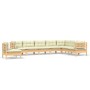 Muebles de jardín 8 pzas y cojines madera maciza de pino crema de , Conjuntos de jardín - Ref: Foro24-3096731, Precio: 729,00...