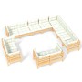 Muebles de jardín 12 piezas y cojines madera maciza de pino de , Conjuntos de jardín - Ref: Foro24-3096947, Precio: 1,00 €, D...