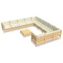 Muebles de jardín 12 piezas y cojines madera de pino crema de , Conjuntos de jardín - Ref: Foro24-3097025, Precio: 933,24 €, ...