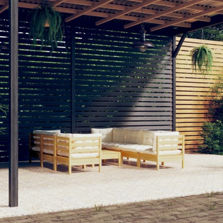 Muebles de jardín 8 piezas cojines madera maciza de pino de , Conjuntos de jardín - Ref: Foro24-3096160, Precio: 726,45 €, De...