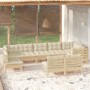 Muebles de jardín 9 piezas y cojines madera maciza de pino de , Conjuntos de jardín - Ref: Foro24-3096478, Precio: 770,29 €, ...