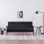 3 seater black synthetic leather sofa by vidaXL, Sofas - Ref: Foro24-248643, Price: 222,83 €, Discount: %