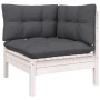 Muebles de jardín 8 pzas y cojines blanco madera maciza de pino de , Conjuntos de jardín - Ref: Foro24-3096804, Precio: 743,4...