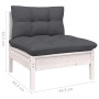 Muebles de jardín 8 pzas y cojines blanco madera maciza de pino de , Conjuntos de jardín - Ref: Foro24-3096804, Precio: 743,4...