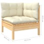 Muebles de jardín 10 piezas y cojines madera de pino crema de , Conjuntos de jardín - Ref: Foro24-3097325, Precio: 855,49 €, ...