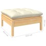 Muebles de jardín 10 piezas y cojines madera de pino crema de , Conjuntos de jardín - Ref: Foro24-3097325, Precio: 855,49 €, ...